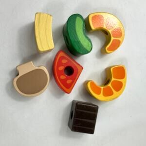 Melissa & Doug BBQ Rotisserie Grill Replacement Food Parts Wooden Pretend Pieces